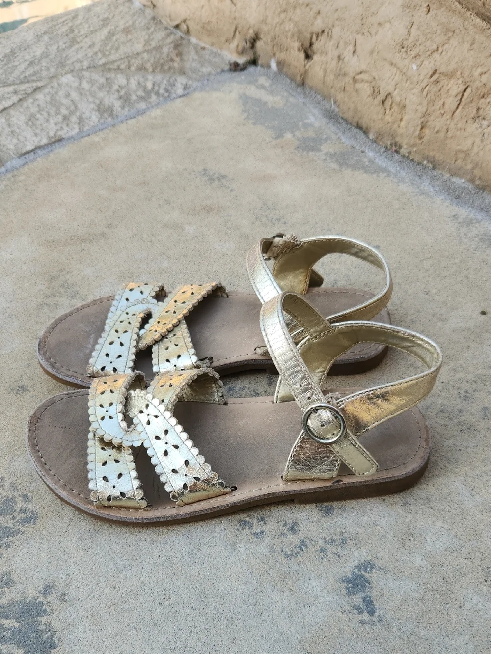 Gymboree gold sandals